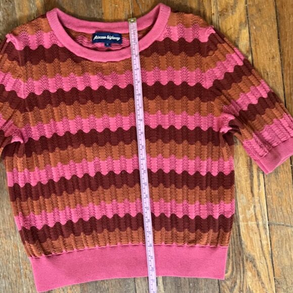 Princess Highway Retro Fall Knit Short Sleeved Sweater Sz M - Picture 5 of 5